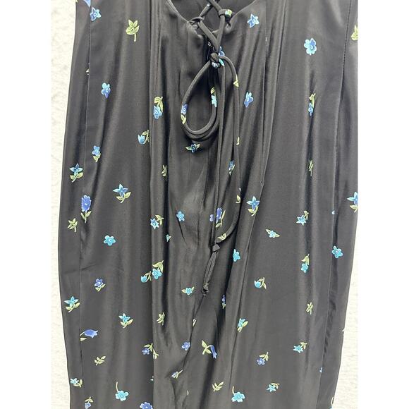 Rampage Black and Blue Floral Midi Dress - Picture 9 of 11